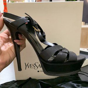 YSL tribute black heels